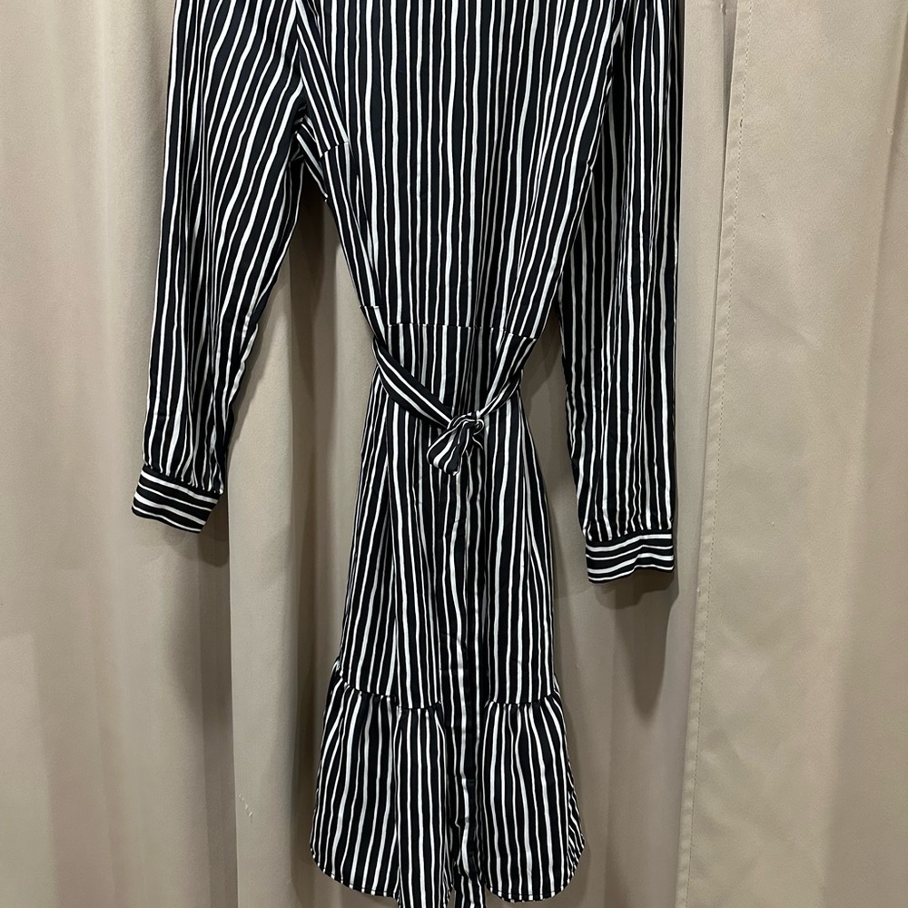 Striped Black and White Dress